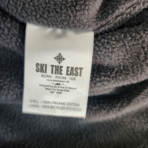 Ski the East Women's Flannel Fleece Lined Henley Hoodie Med Organic Recycled - Picture 13 of 15